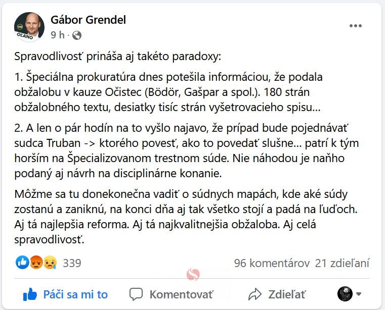 Gabor Grendel status FB_vyrez