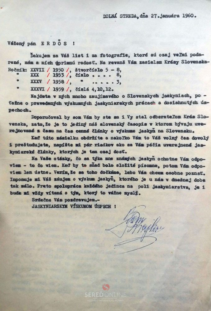 Jan Majko Jaskyniar speleolog list Muzeum