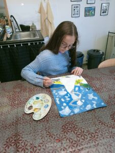 maľovanie obrazu podľa predlohy