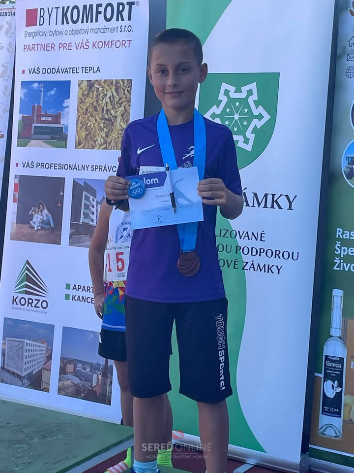 3.miesto beh na 1000m Jakub Červeňák