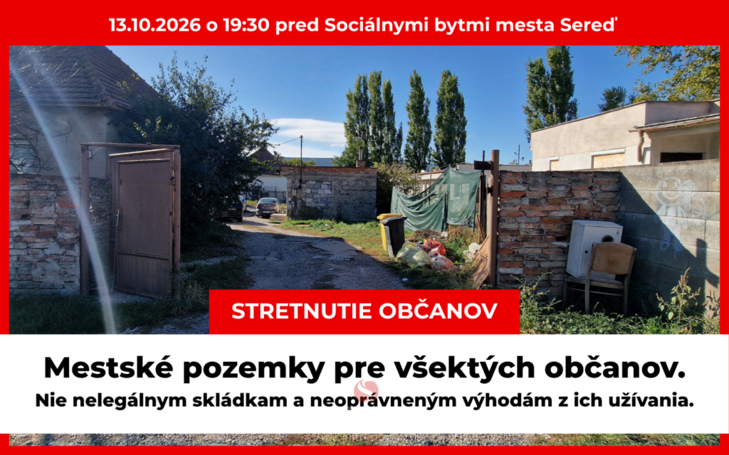 STRETNUTIE OBČANOV: Čo s mestskými pozemkami na Trnavskej ulici?